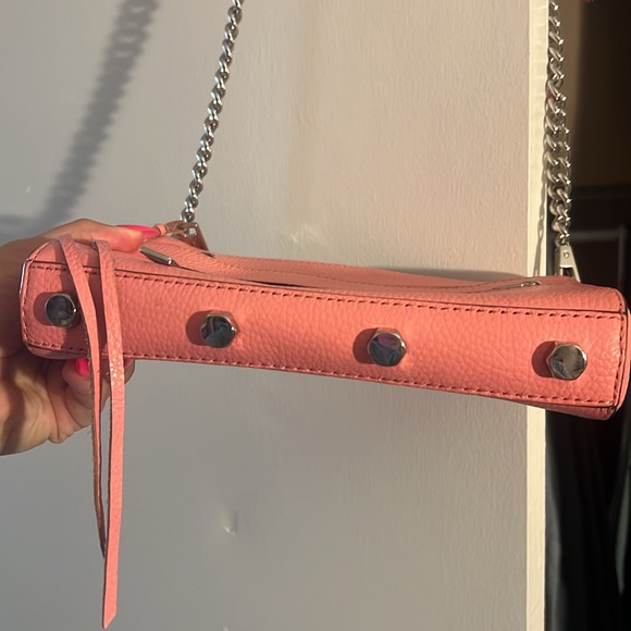 Rebecca Minkoff pink purse with silver chain. - Picture 3 of 6